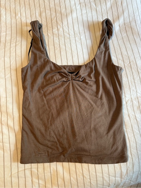 White Fox Boutique Tops - White Fox Boutique Brown Twist-Front Tank